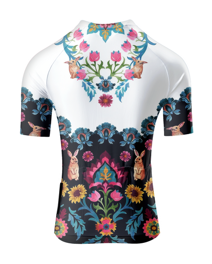 ROCKBROS Women's Bohemian Folk Bunny Garden Pro Aero Cycling Jersey