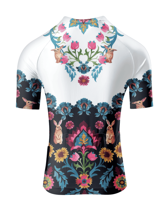 ROCKBROS Women's Bohemian Folk Bunny Garden Pro Aero Cycling Jersey
