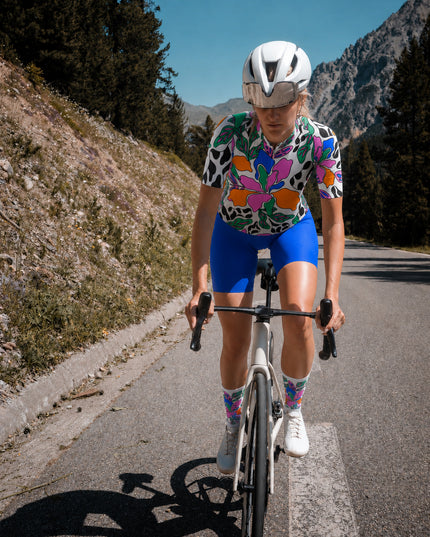 ROCKBROS Women's Vibrant Floral Cycling Jersey