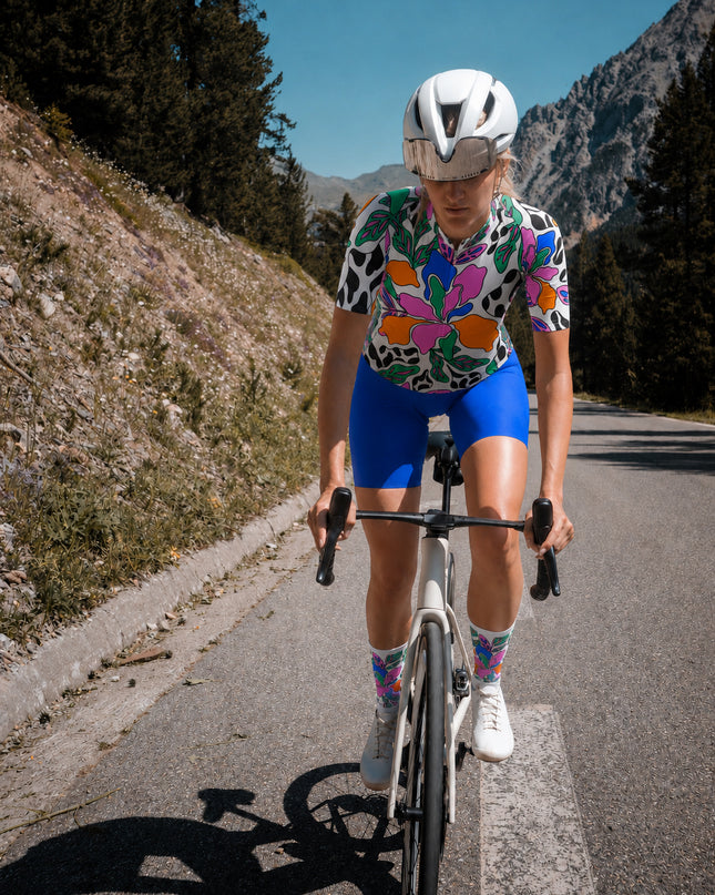 ROCKBROS Women's Vibrant Floral Cycling Jersey