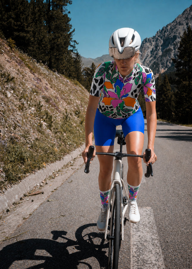ROCKBROS Women's Vibrant Floral Cycling Jersey