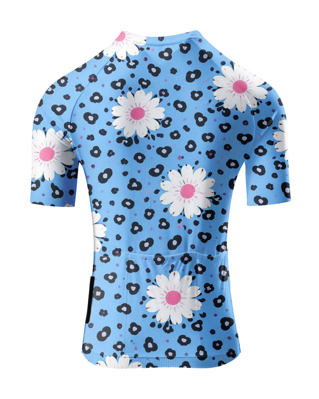 ROCKBROS Women's Floral Leopard Cycling Jersey