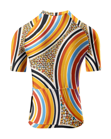 ROCKBROS Women's Retro Swirl Dot Cycling Jersey
