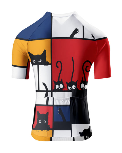 ROCKBROS Women's Modern Cat Grid Cycling Jersey