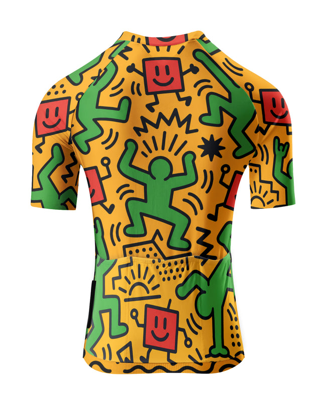 ROCKBROS Women's Retro LES Graffiti Cycling Jersey