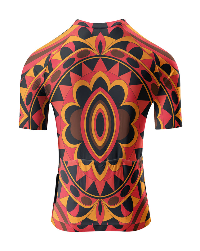 ROCKBROS Women's Vintage Tribal Mandala Geometric Cycling Jersey