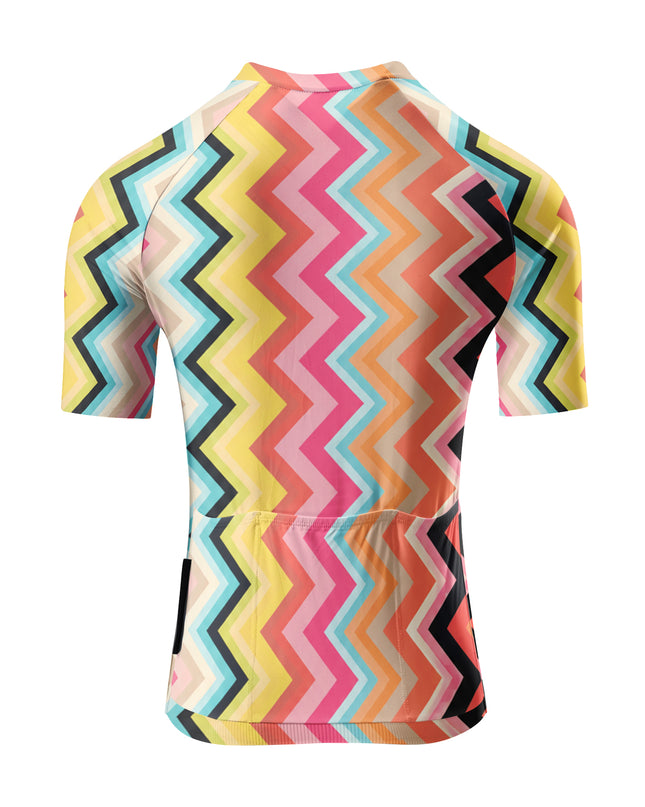 ROCKBROS Women's Pastel Chevron Stripe Cycling Jersey