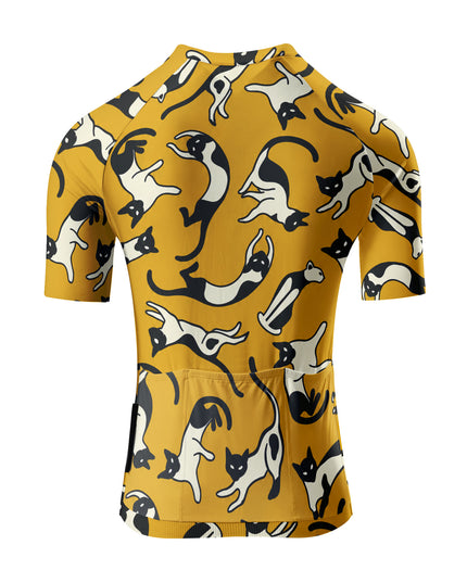 ROCKBROS Women's Mustard Cat Motion Cycling Jersey