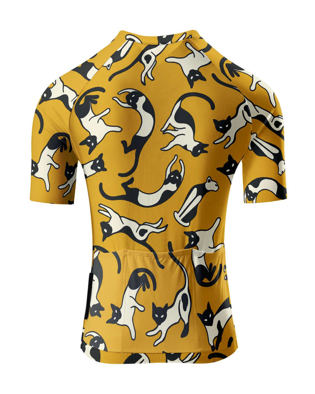 ROCKBROS Women's Mustard Cat Motion Cycling Jersey