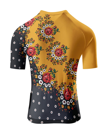 ROCKBROS Women's Golden Rose Short-Sleeve Cycling Jersey