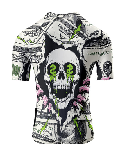 ROCKBROS Men's Skull Dollar Graphic Short Sleeve Cycling Jersey
