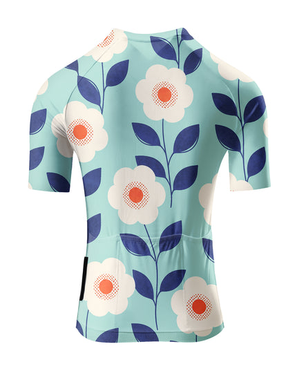 ROCKBROS Women Mint Daisy Cycling Jersey