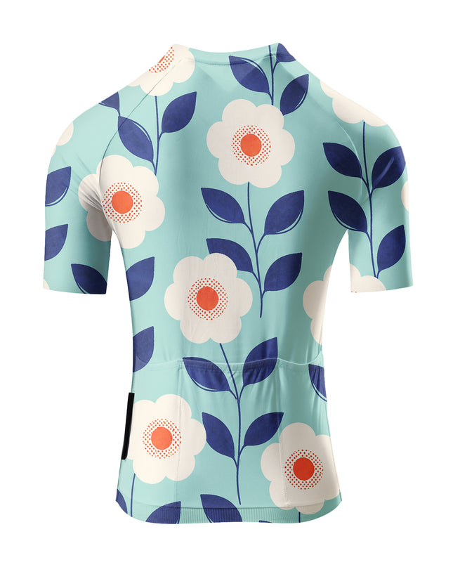 ROCKBROS Women Mint Daisy Cycling Jersey