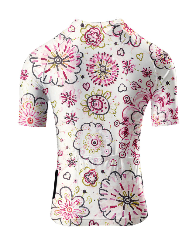 ROCKBROS Women's Whimsical Flower Cycling Jersey