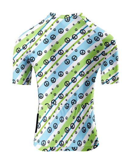 ROCKBROS Women's Fresh Diagonal Stripe Peace Sign Cycling Jersey
