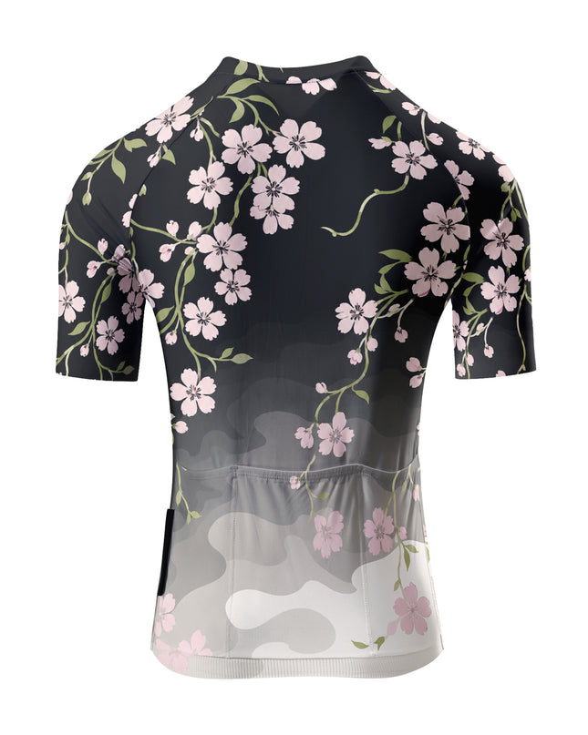 ROCKBROS Women's Cherry Blossom Gradient Short Sleeve Cycling Jersey