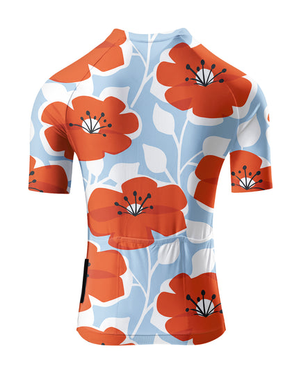 ROCKBROS Women Scarlet Bloom Cycling Jersey