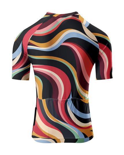 ROCKBROS Women's Retro Wave Short-Sleeve Cycling Jersey