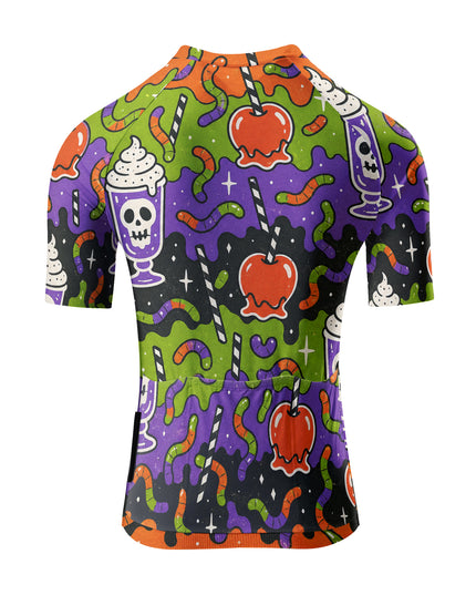 ROCKBROS Women's Halloween Candy Skull Print Short Sleeve Cycling Jersey