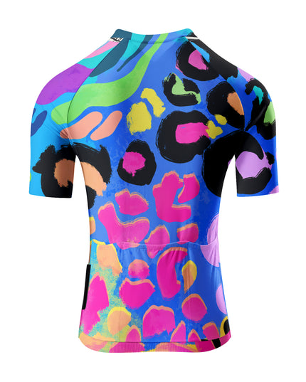 ROCKBROS Women's Colorful Abstract Print Short Sleeve Cycling Jersey