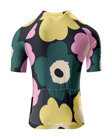 ROCKBROS Women's Black Base Multicolor Poppy Floral Cycling Jersey