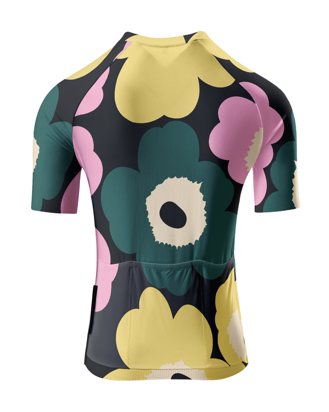 ROCKBROS Women's Black Base Multicolor Poppy Floral Cycling Jersey