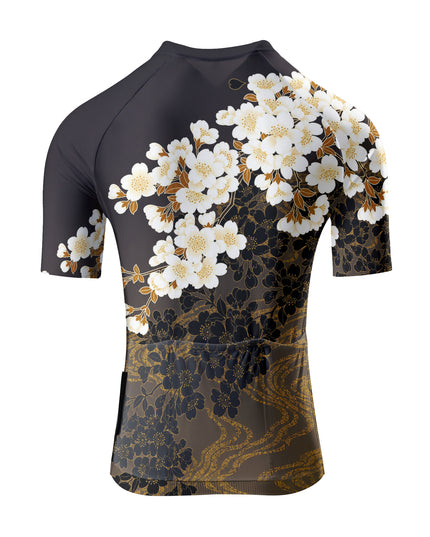 ROCKBROS Women's Midnight Blossom Short-Sleeve Cycling Jersey