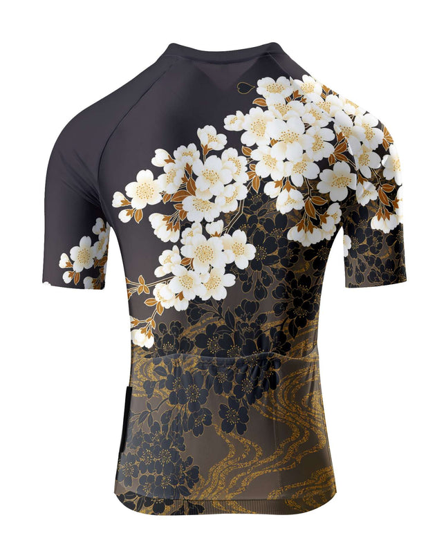 ROCKBROS Women's Midnight Blossom Short-Sleeve Cycling Jersey