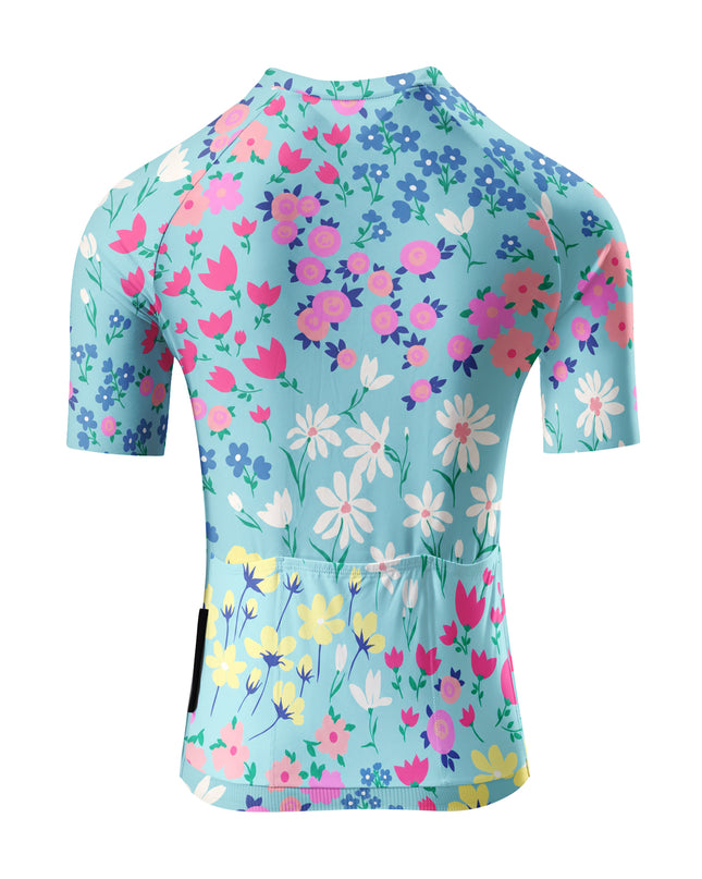ROCKBROS Women's Pastel Floral Cycling Jersey
