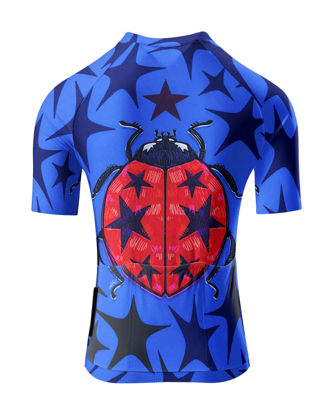 ROCKBROS Women's Halloween Beetle Star Print Short Sleeve Cycling Jersey