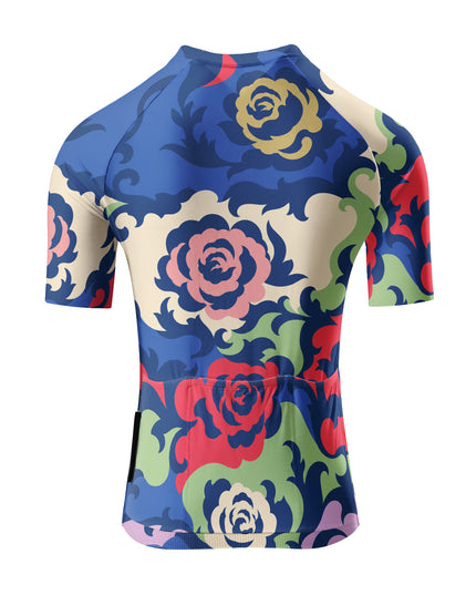 ROCKBROS Women's Vintage Chinese Floral Wave Performance Cycling Jersey