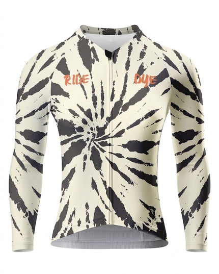 ROCKBROS Women's Tie-Dye Gradient Long-Sleeve Cycling Jersey, Edgy & Cool Quick-Dry Breathable Sun-Protective Top