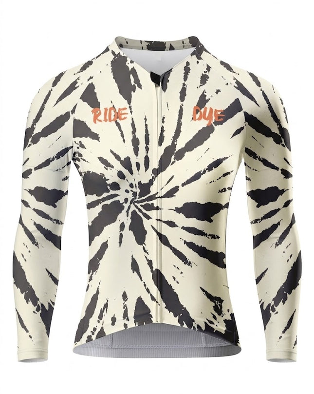 ROCKBROS Women's Tie-Dye Gradient Long-Sleeve Cycling Jersey, Edgy & Cool Quick-Dry Breathable Sun-Protective Top