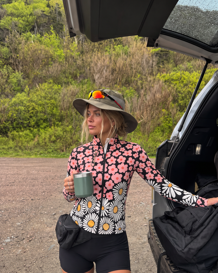 Retro Daisy Pop Windproof Jacket