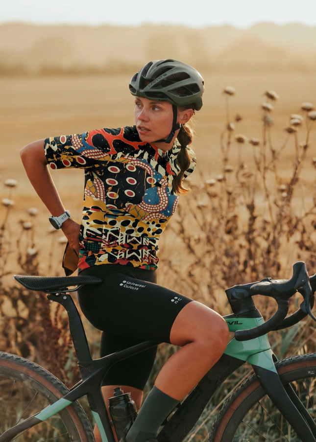 ROCKBROS Women's "Wild Mosaic" All-Weather Multi-Texture Pro Aero Jersey