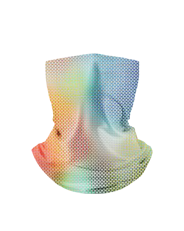 ROCKBROS Holographic Neon Grid Cycling Neck Gaiter