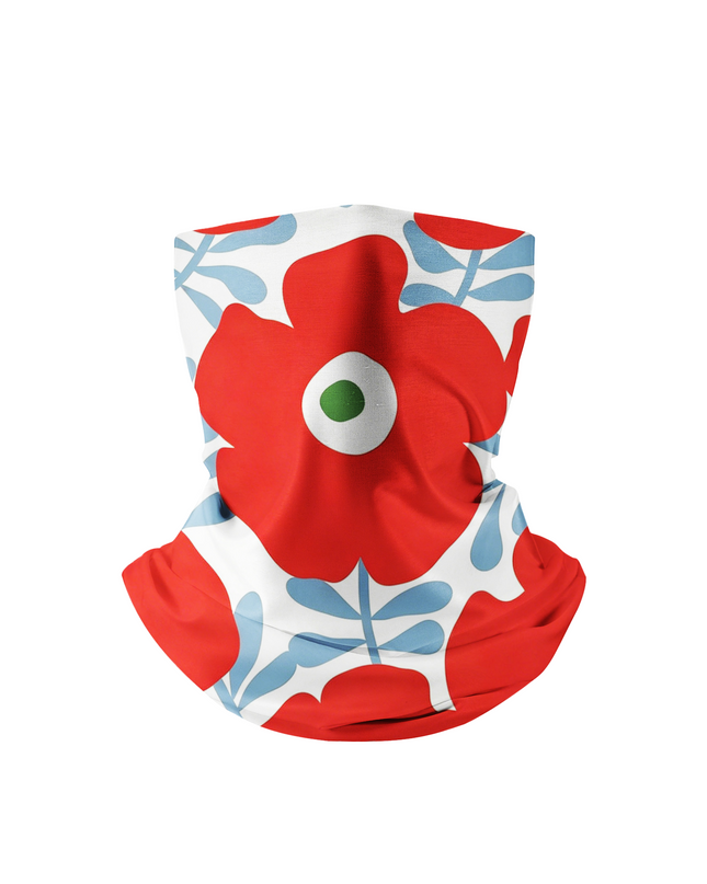ROCKBROS Poppy Floral Cycling Neck Gaiter