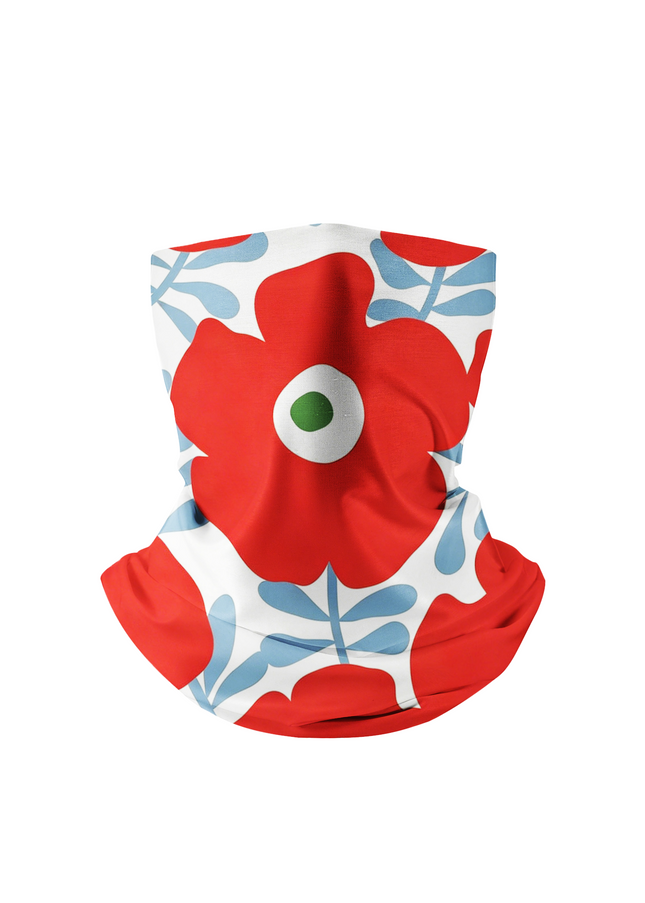 ROCKBROS Poppy Floral Cycling Neck Gaiter