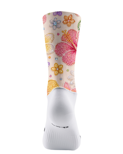 ROCKBROS Crystal Bloom Sparkle Floral Cycling Socks