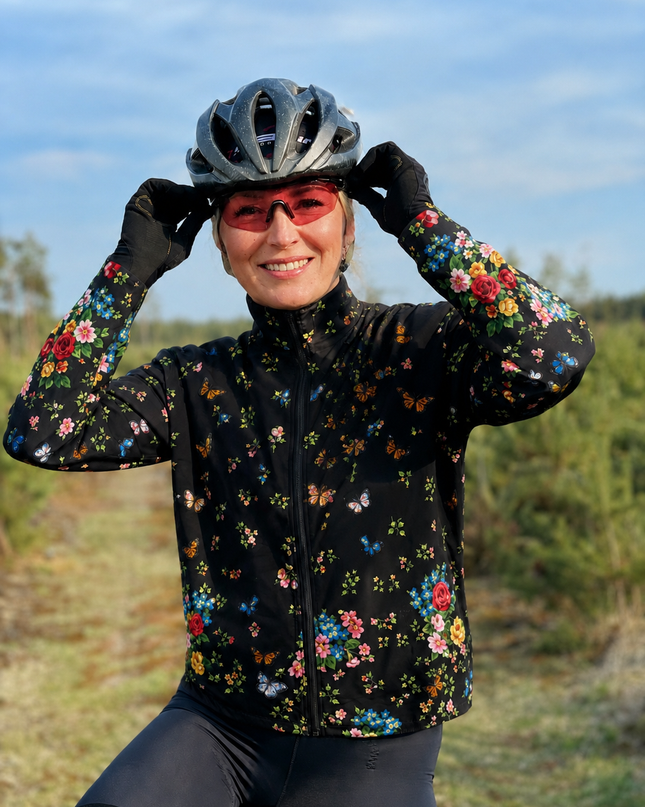 Midnight Butterfly Garden Pro Aero Windbreaker Jacket
