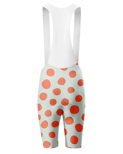 ROCKBROS Women's Bold Orange Polka Dot Padded Compression Cycling Shorts
