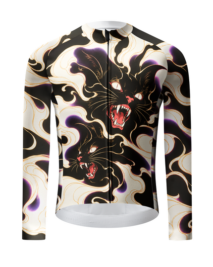 ROCKBROS The Cat’s Gaze Shadow Flame Long Sleeve Pro Aero Cycling Jersey