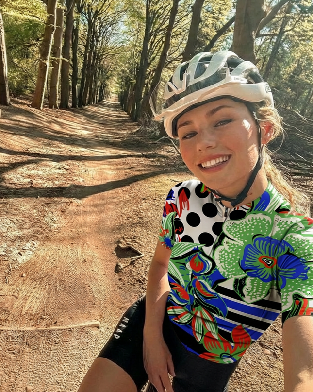 ROCKBROSWomen's "Mod-Flora" All-Weather Pop-Art Pro Aero Jersey