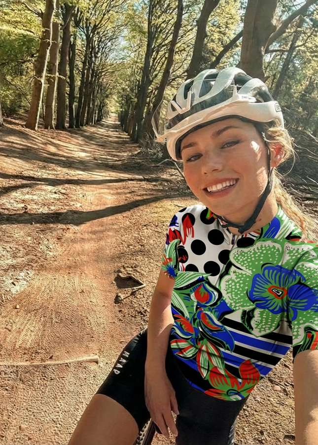 ROCKBROSWomen's "Mod-Flora" All-Weather Pop-Art Pro Aero Jersey
