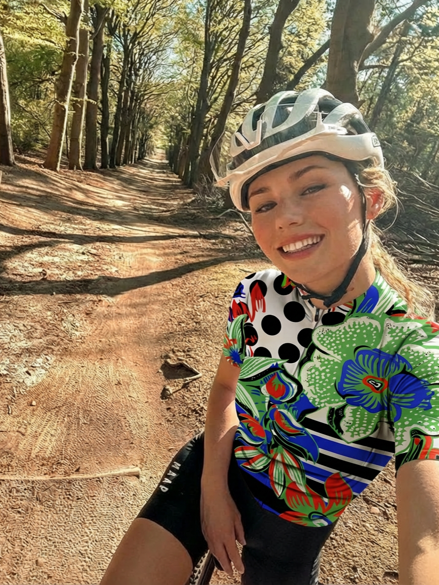 ROCKBROSWomen's "Mod-Flora" All-Weather Pop-Art Pro Aero Jersey