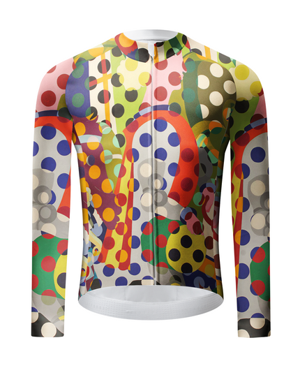 ROCKBROS Kaleidoscope Pop-Art Surrealist Pro Long Sleeve Cycling Jersey