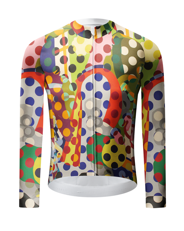 ROCKBROS Kaleidoscope Pop-Art Surrealist Pro Long Sleeve Cycling Jersey