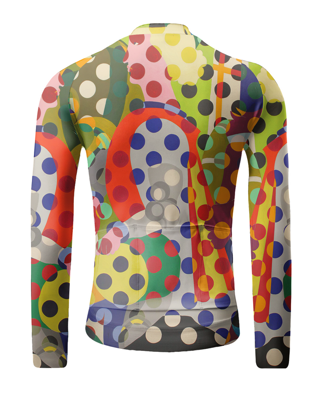ROCKBROS Kaleidoscope Pop-Art Surrealist Pro Long Sleeve Cycling Jersey