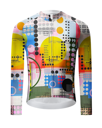 ROCKBROS Bauhaus Multidimensional Collage Pro Long Sleeve Cycling Jersey