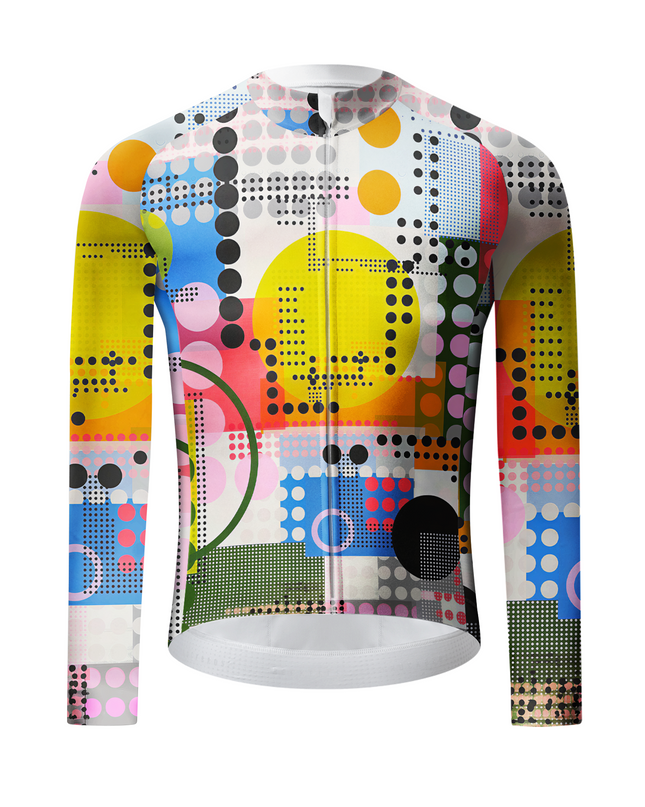 ROCKBROS Bauhaus Multidimensional Collage Pro Long Sleeve Cycling Jersey